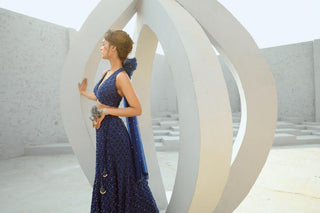 Skirt Set Indian Wedding - Blue Medusa by Chamee & Palak