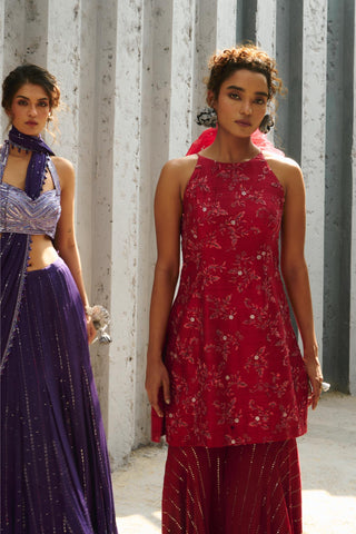 Sharara Indian Wedding - Red Serena by Chamee & Palak