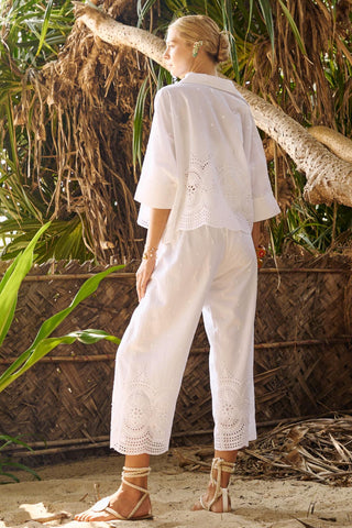 White floret pant