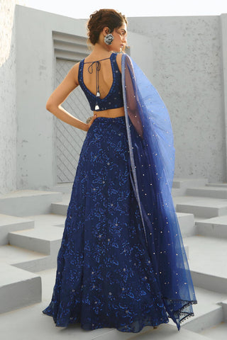 Skirt Set Indian Wedding - Blue Serena by Chamee & Palak