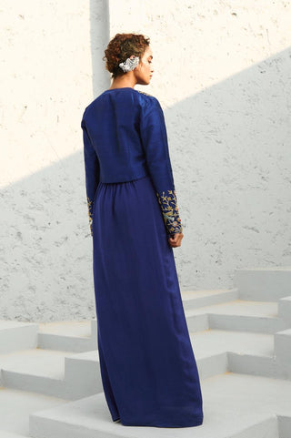 Jacket Indian Wedding - Blue Parakeet by Chamee & Palak