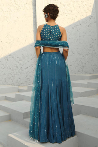Skirt Set Indian Wedding - Blue Angel Mermaid by Chamee & Palak