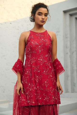 Sharara Indian Wedding - Red Serena by Chamee & Palak