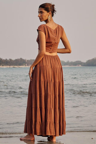 Brown diha skirt