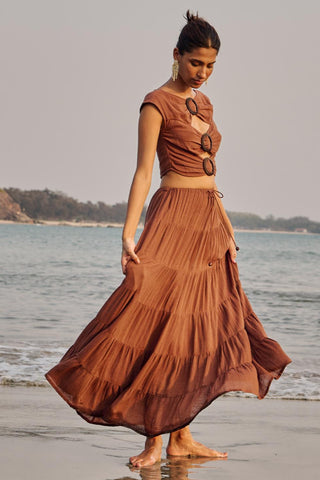 Brown diha skirt