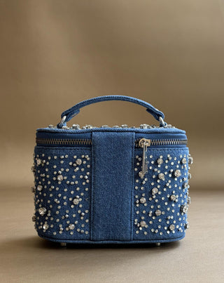 Vanity Bag Casual Chic - Blue Denim Vanity Bag by Plode