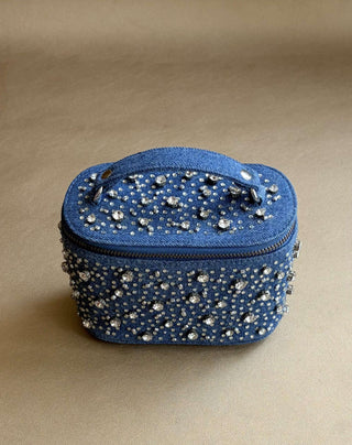 Vanity Bag Casual Chic - Blue Denim Vanity Bag by Plode