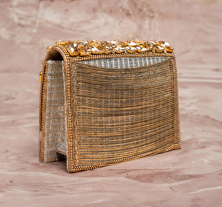 Handbag for Indian Weddings – Gold Diamond Hinted by Nayaab By Sonia