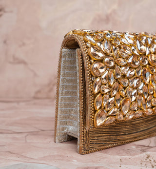 Handbag for Indian Weddings – Gold Diamond Hinted by Nayaab By Sonia