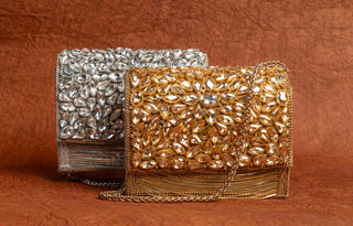 Handbag for Indian Weddings – Gold Diamond Hinted by Nayaab By Sonia