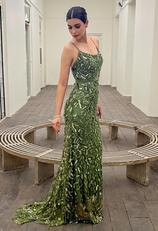 Green lizard gown