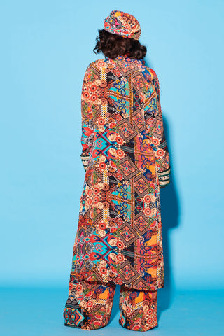 Kurta Set for Indian Wedding – Multicolor Melody Cultures Collage by Label Esha Amin