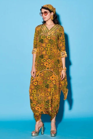 Kurta with Dhoti Set for Indian Wedding – Multicolor Melody Cultures by Label Esha Amin