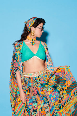 Lehenga Set for Indian Wedding – Multicolor Melody Cultures by Label Esha Amin