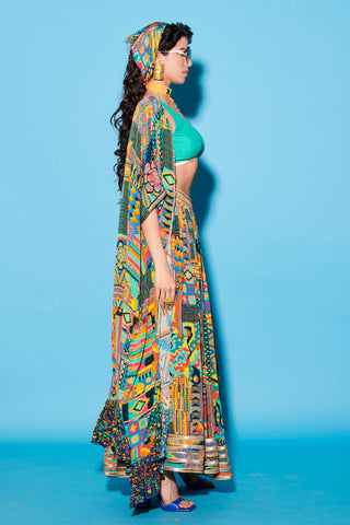 Lehenga Set for Indian Wedding – Multicolor Melody Cultures by Label Esha Amin