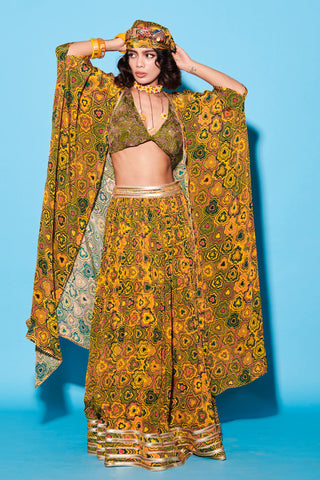 Lehenga Set for Indian Wedding – Yellow Melody Cultures by Label Esha Amin