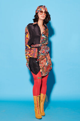 Dress for Contemporary Wear – Multicolor Melody Cultures Half Knot by Label Esha Amin