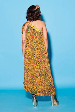 Dress for Contemporary Wear – Multicolor Melody Cultures Pinwheel by Label Esha Amin