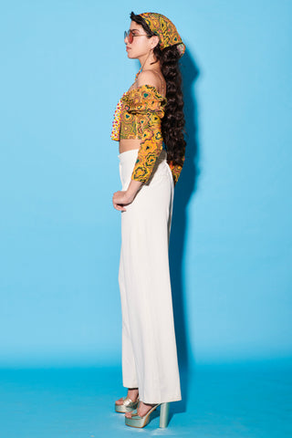 Embroidered Top for Contemporary Wear – Multicolor Melody Cultures by Label Esha Amin