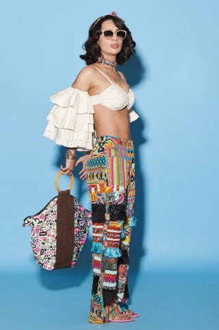 Pant Set for Contemporary Wear – Multicolor Melody Cultures by Label Esha Amin