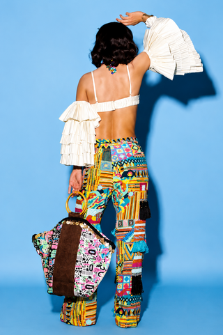 Pant Set for Contemporary Wear – Multicolor Melody Cultures by Label Esha Amin