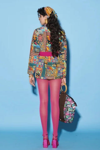 Embroidered Jacket for Contemporary Wear – Multicolor Melody Cultures by Label Esha Amin