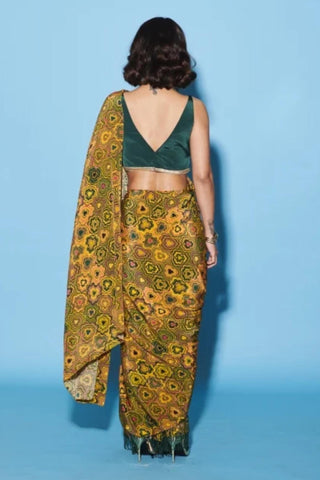 Saree Set for Indian Wedding – Multicolor Melody Cultures Pinwheel by Label Esha Amin