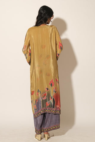 Kurta Set for Indian Wedding – Yellow Serigraph by Label Esha Amin