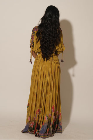 Lehenga Set for Indian Wedding – Yellow Serigraph by Label Esha Amin