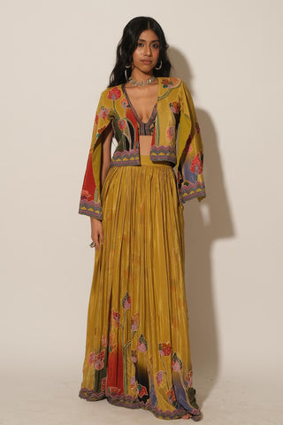 Lehenga Set for Indian Wedding – Yellow Serigraph by Label Esha Amin