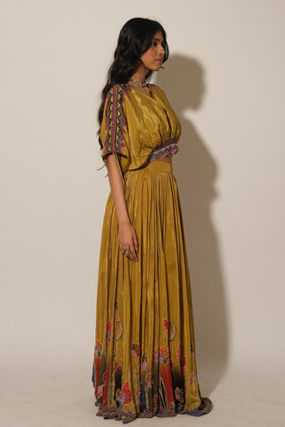 Lehenga Set for Indian Wedding – Yellow Serigraph by Label Esha Amin