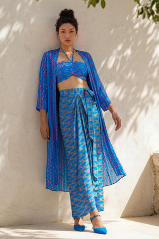 Jacket Set Contemporary Wear - Blue Electric Tide by Nautanky