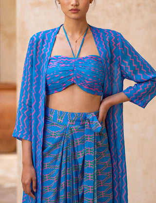 Jacket Set Contemporary Wear - Blue Electric Tide by Nautanky