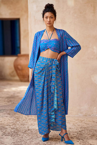 Jacket Set Contemporary Wear - Blue Electric Tide by Nautanky