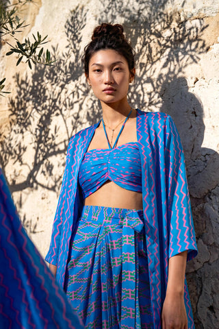 Jacket Set Contemporary Wear - Blue Electric Tide by Nautanky