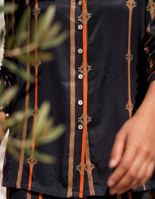 Co-ord Set Contemporary Wear - Black Ember Line by Nautanky