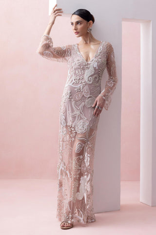 Pink reverie-festive slip dress