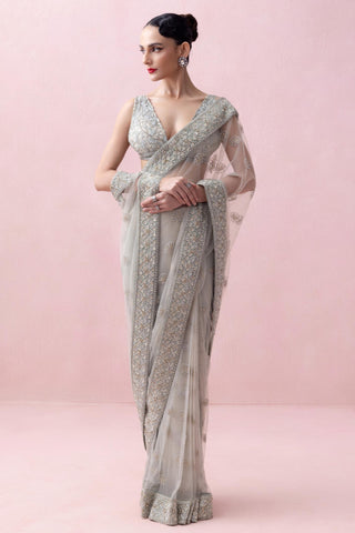 Green reverie-festive sari with blouse