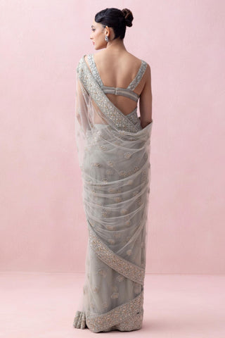 Green reverie-festive sari with blouse