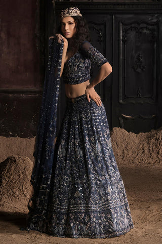 Blue oraan lehenga set