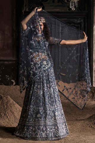 Blue oraan lehenga set
