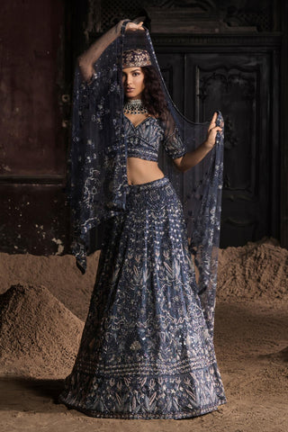 Blue oraan lehenga set