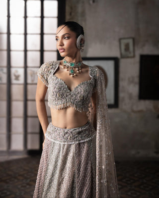 Multicolor oraan lehenga set