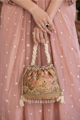 Pink elora bucket potli