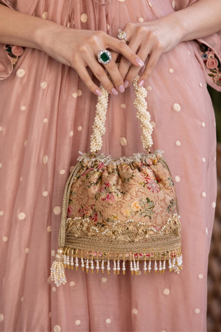 Pink elora bucket potli