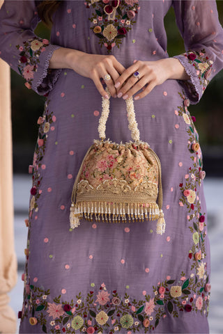 Pink elora bucket potli