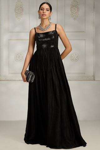 Black sequence gown