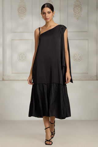 Black one shoulder dress