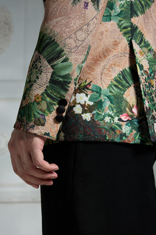 Multicolor paisely rust blazer