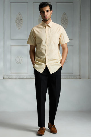 Beige solid shirt